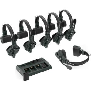 Hollyland Solidcom C1-6S Full-Duplex Wireless DECT Intercom System with 6 Headsets (Comset)