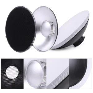 Pxel 420mm Beauty Dish Reflector with Honeycomb Grid Diffuser