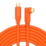Pxel Tether USB Type-C Right Angle to Straight Camera Cable for PCs, Computer Desktops & Laptops (Windows Only) & Sony, Canon, FUJIFILM, Nikon, Panasonic Lumix Cameras with USB-C Port for Photography
