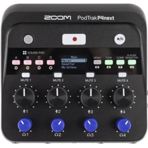 Zoom PodTrak P4next Portable Multitrack Podcast Recorder